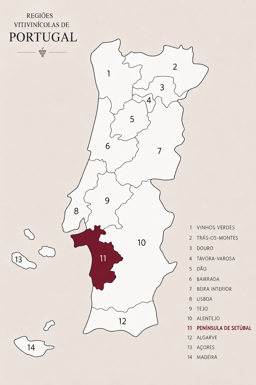 Mapa da Região da Península de Setúbal