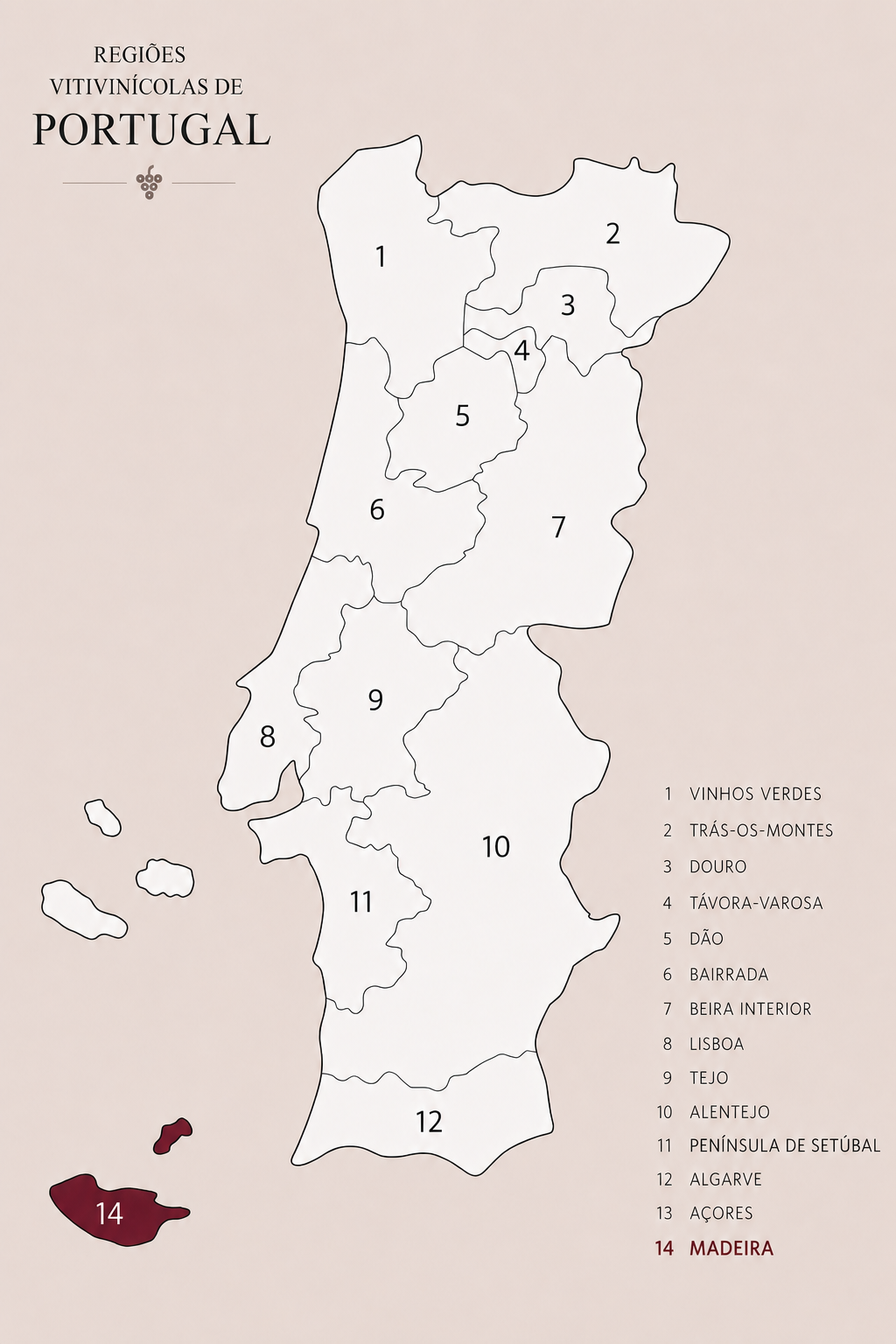 Mapa da Região da Madeira