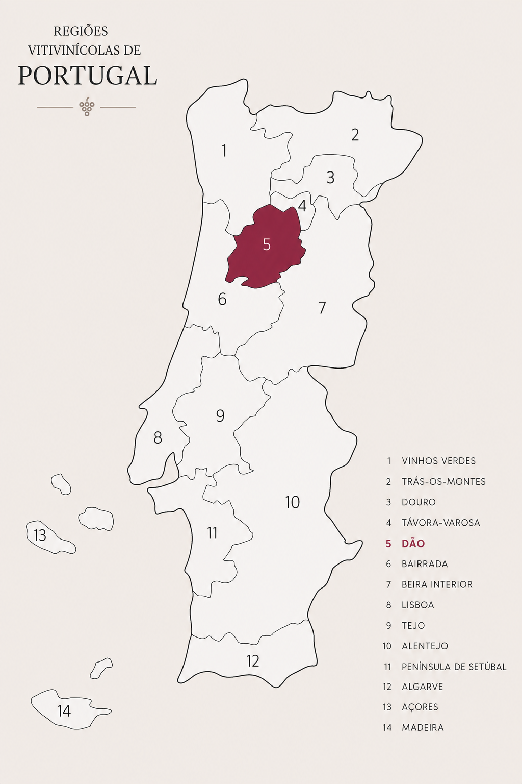 Mapa da Região do Dão