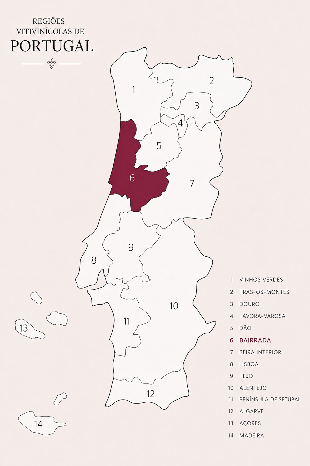 Mapa da Região da Bairrada